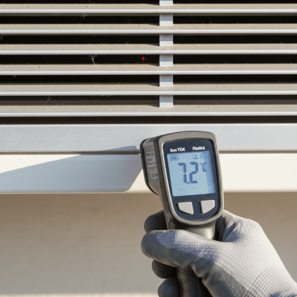 AC temperature inspection with professional equipment