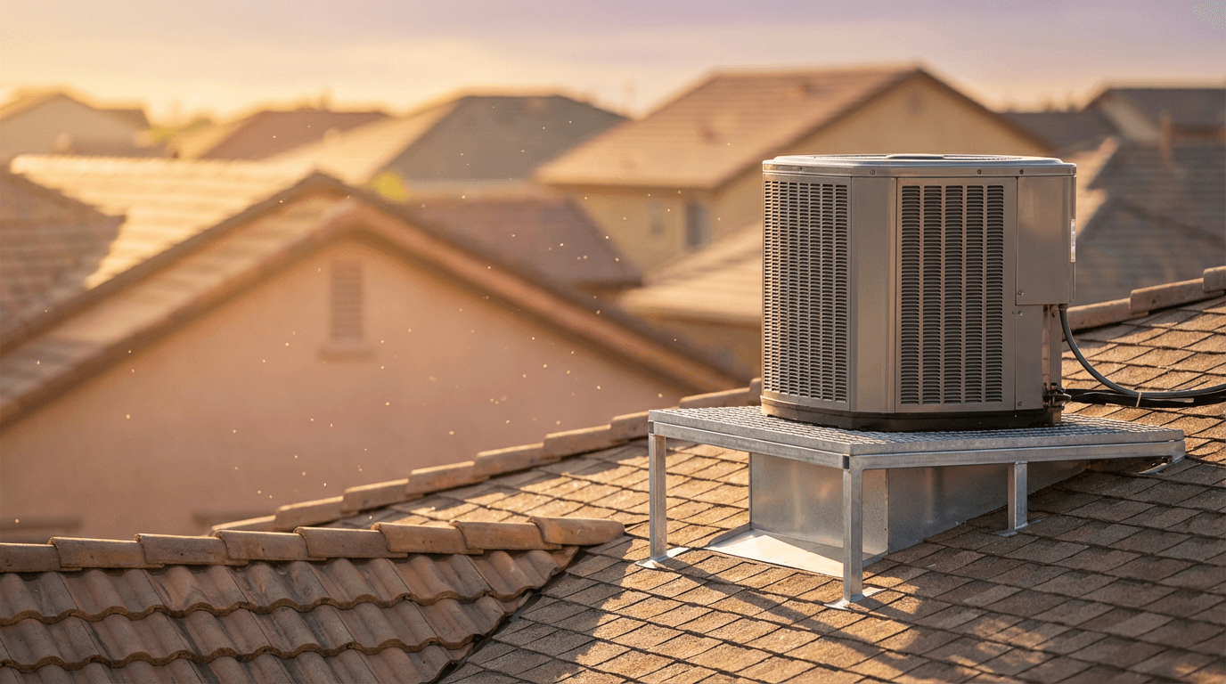 Outdoor residential air conditioning unit installation