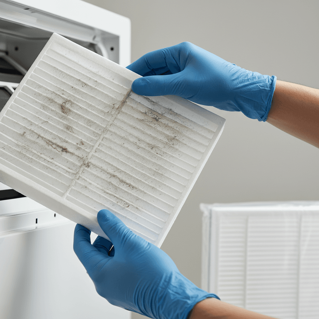Air filter cleaning and replacement service